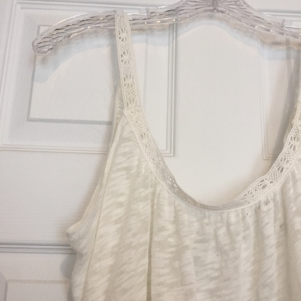 SOLD! Bethany Mota for Aeropostale sheer white crop top - Picture 2 of 6